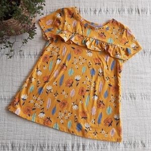 Cat & Jack Yellow Floral Top size 5T